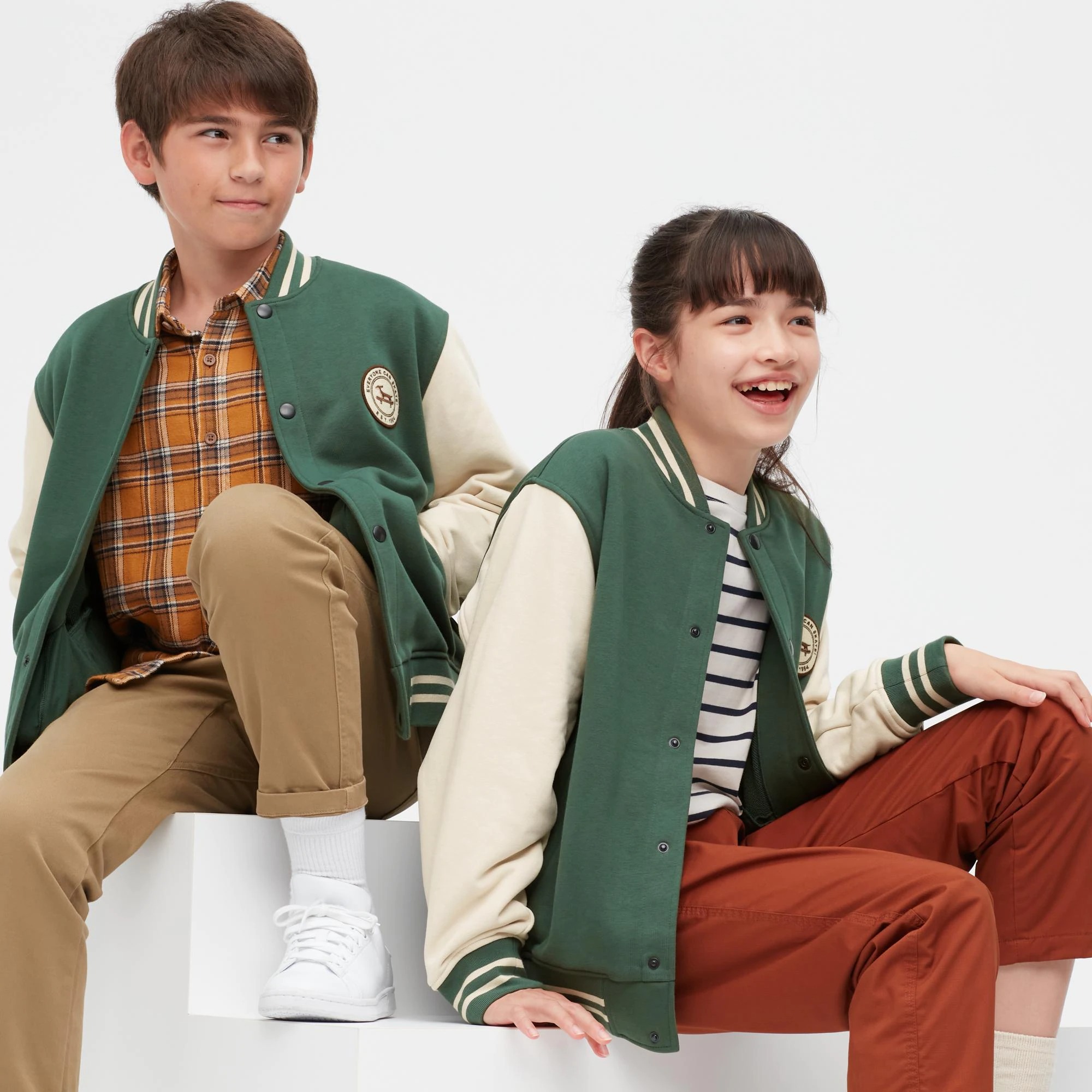 [Auth Uniqlo] Áo Khoác Bomber Nỉ Trẻ Em - Tag Nhật
