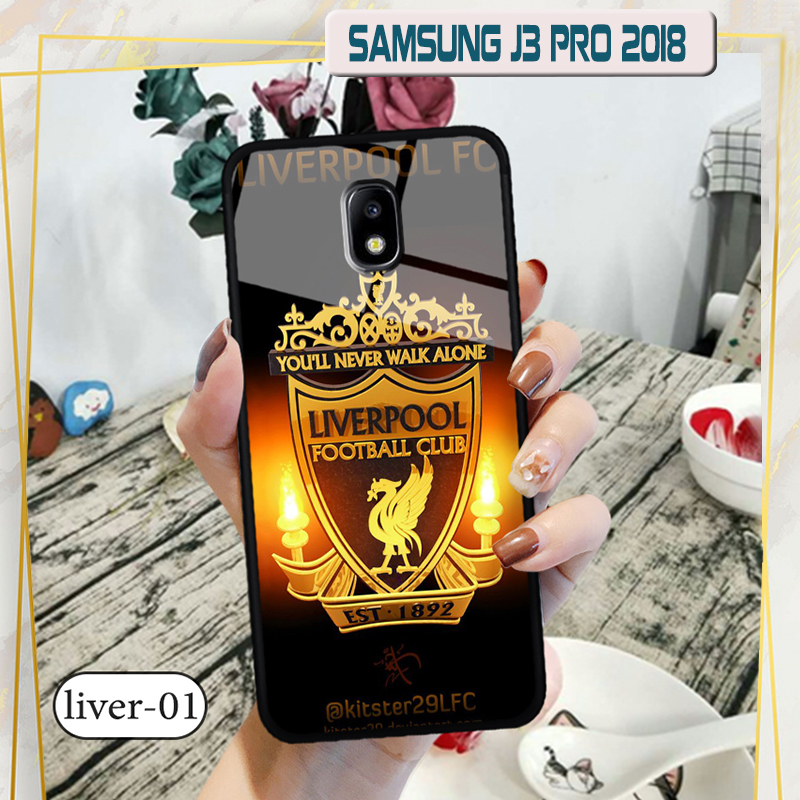 Ốp lưng kính 3D Samsung J3 Pro 2018 hình đội bóng