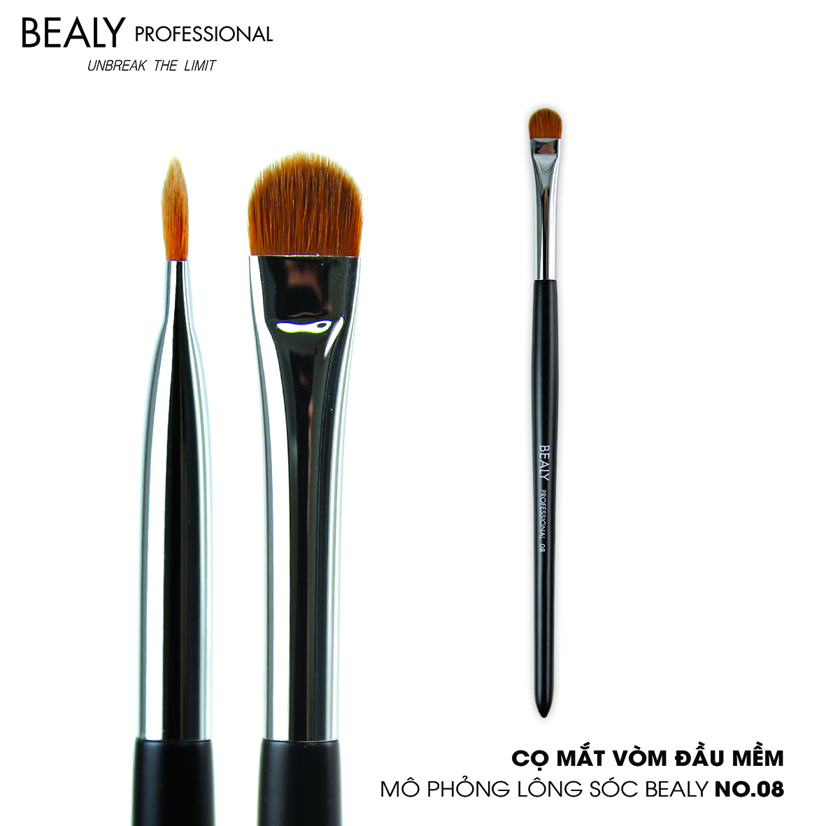 BỘ CỌ TÁN PHẤN MẮT MÔ PHỎNG LÔNG SÓC BEALY 6C
