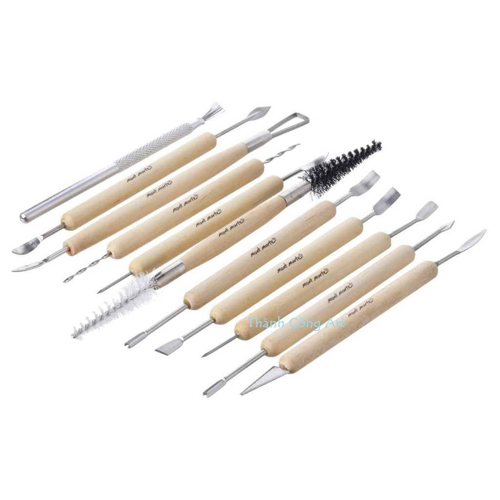 [ Tc Art ] Bộ Dụng Cụ Điêu Khắc Đất Sét Mont Marte - Clay Tool Set 11Pc Mmsp0002