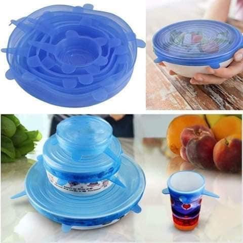 Bộ 6 miếng màng bọc thực phẩm silicon co giãn