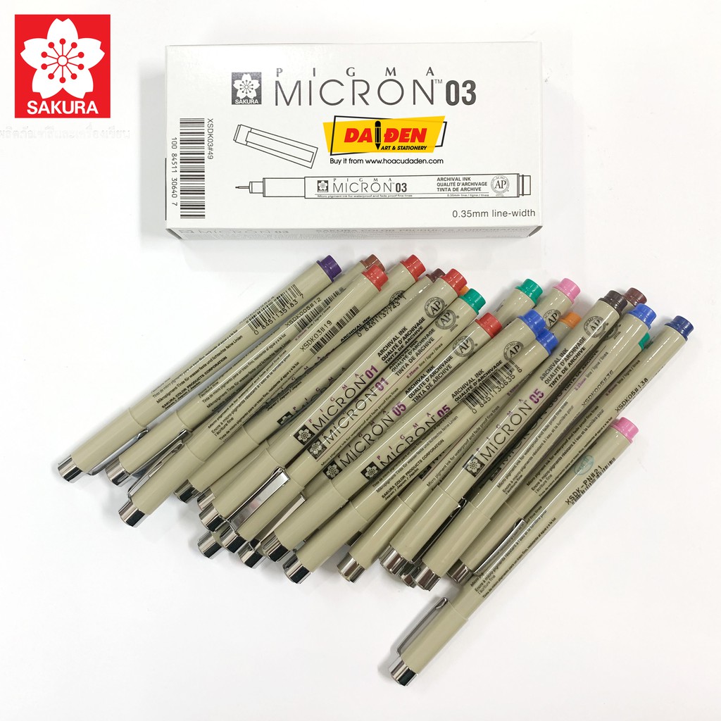 [HCM]Bút Line Màu Sakura Micron Pigma 03 Kháng Nước