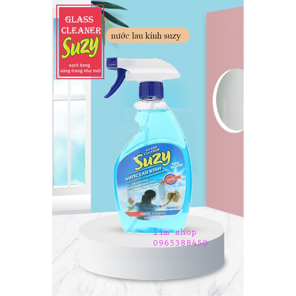 Nước lau kính SUZY 500ml - thành phần HỮU CƠ, chất lượng NHẬT BẢN