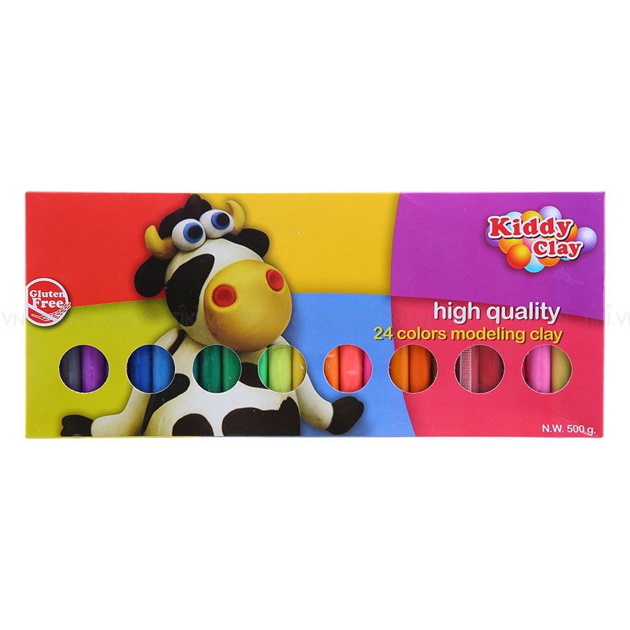 [HCM]ĐẤT NẶN 24 MÀU KIDDY CLAY 500G – ST50024