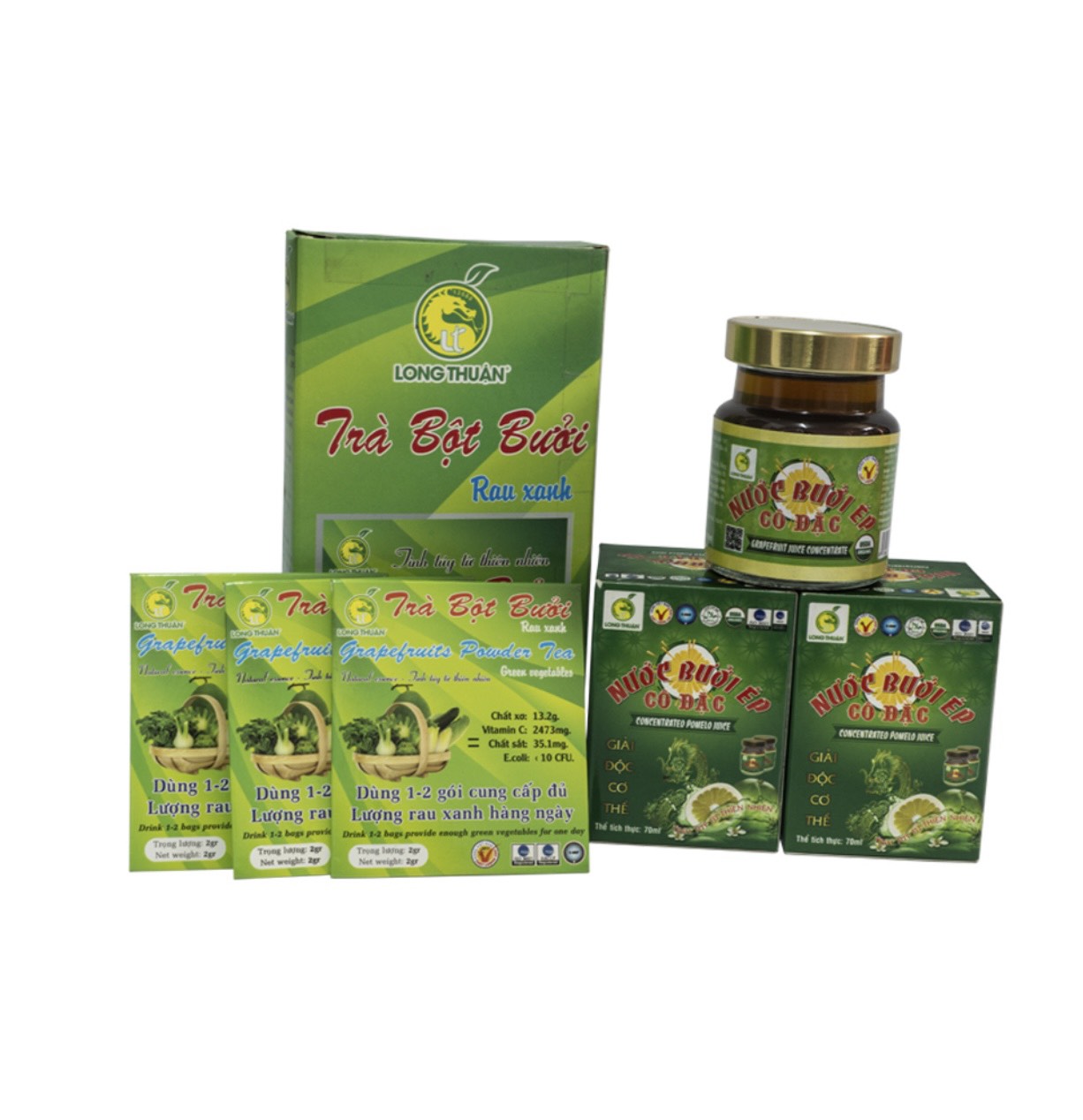 [HCM] Combo Giảm cân Nước Bưởi Ép Cô Đặc và Trà Bột Bưởi Long Thuận