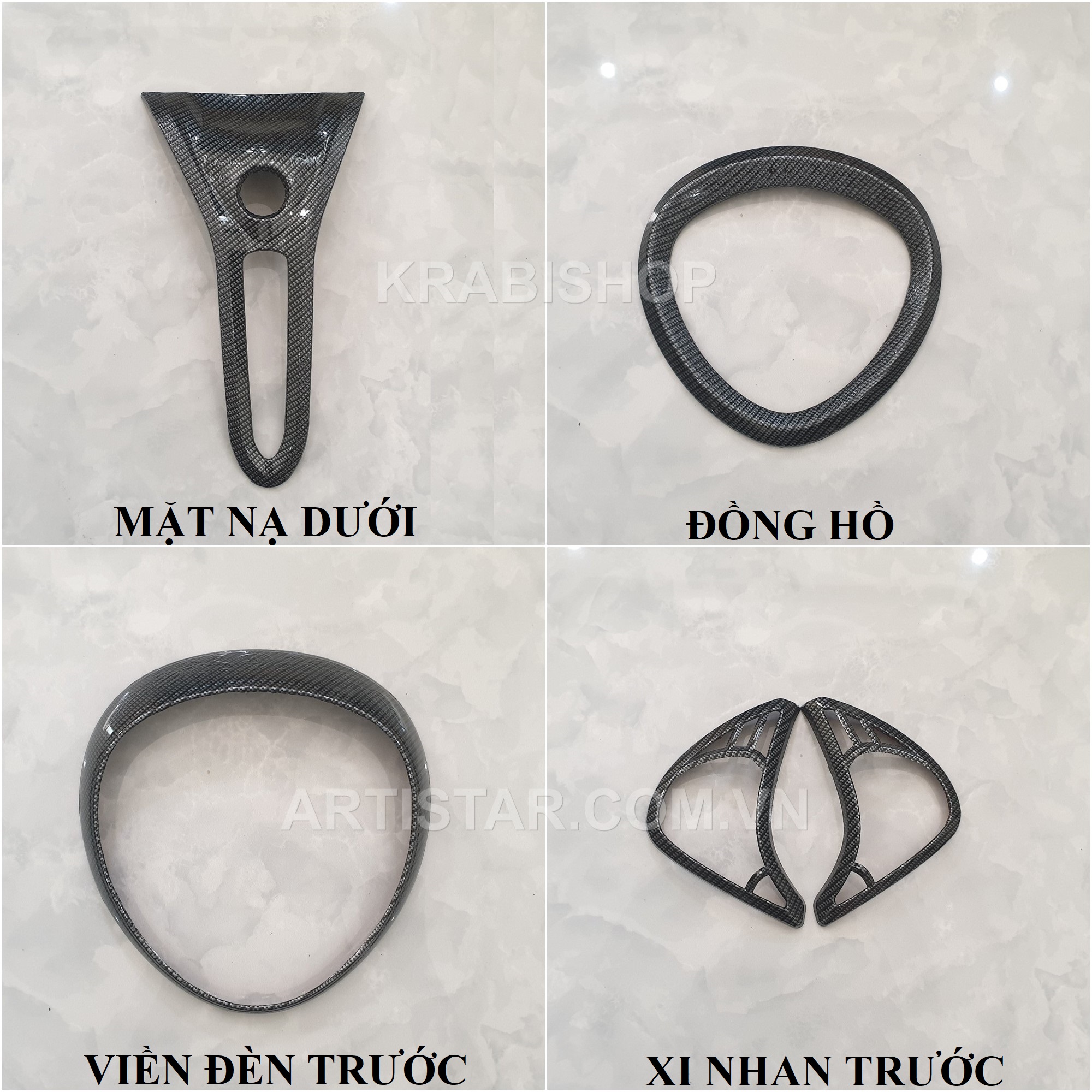 Ốp trang trí xe Janus 2022-2024 carbon Artistar