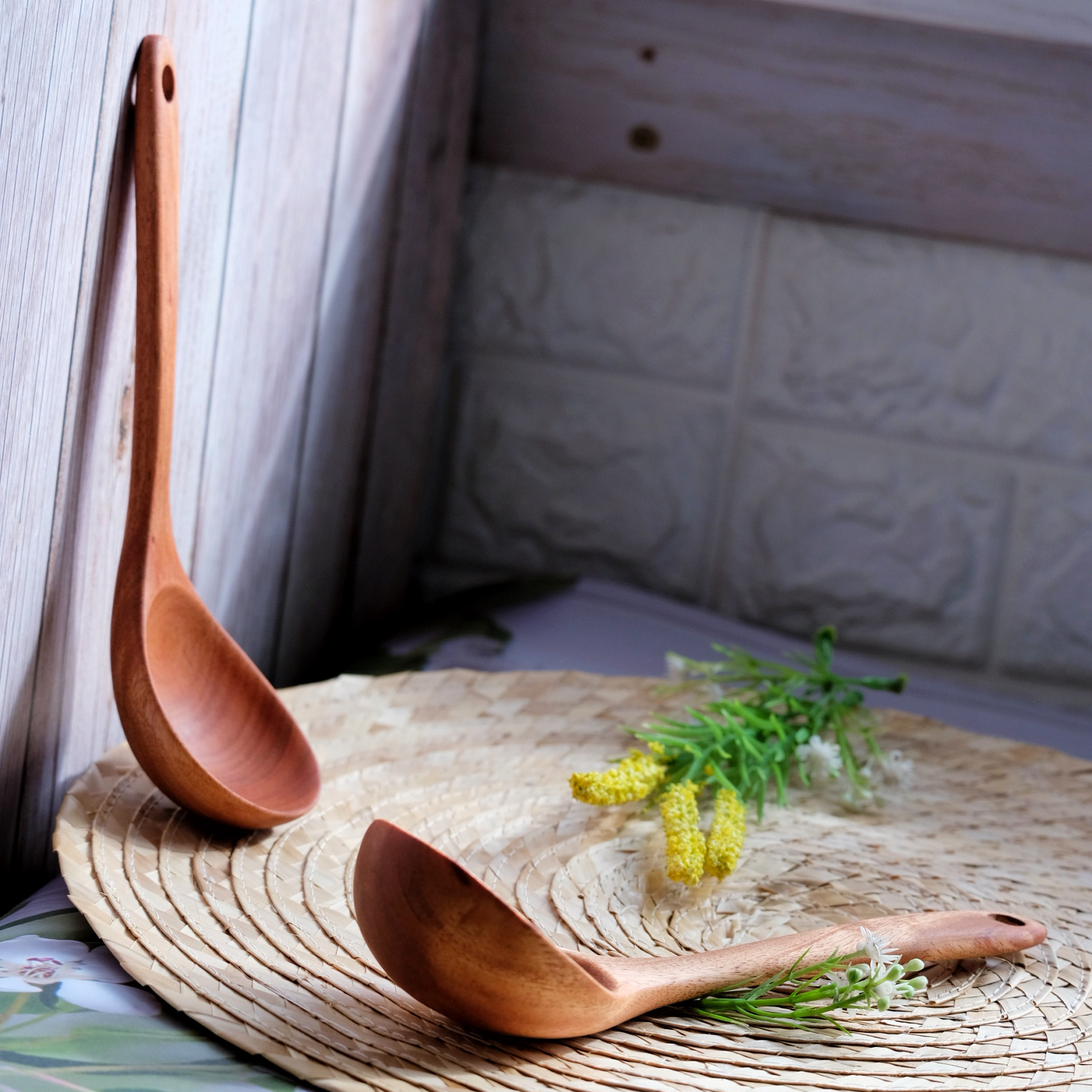 Bộ 2 Vá canh gỗ tự nhiên