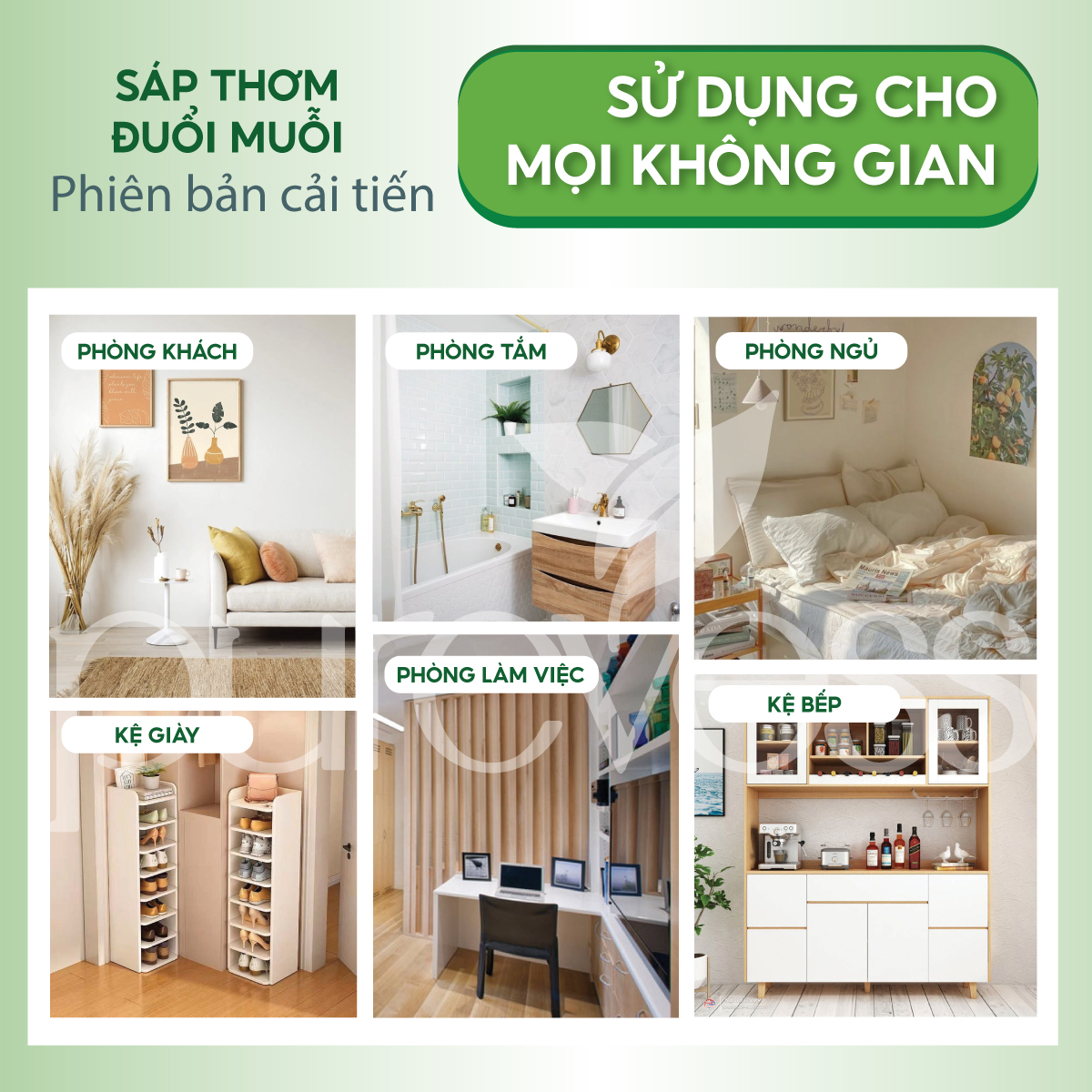 Sáp thơm đuổi muỗi, đuổi côn trùng, kiến gián Purevess
