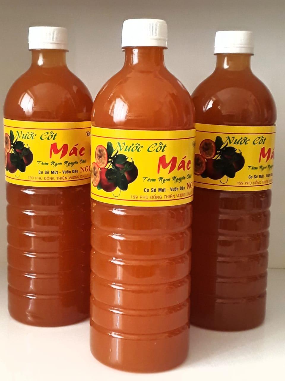 [HCM]NƯỚC CỐT CHANH DÂY KHÔNG HẠT(Không chất bảo quản) ĐẶC SẢN ĐÀ LẠT CHAI 1000ml