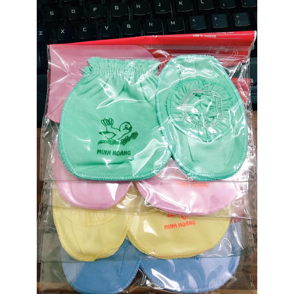Bao Tay Chân Sơ Sinh Minh Hoàng (1 Set Bao Gồm 1 Bộ Bao Tay Và 1 Bộ Bao Chân)