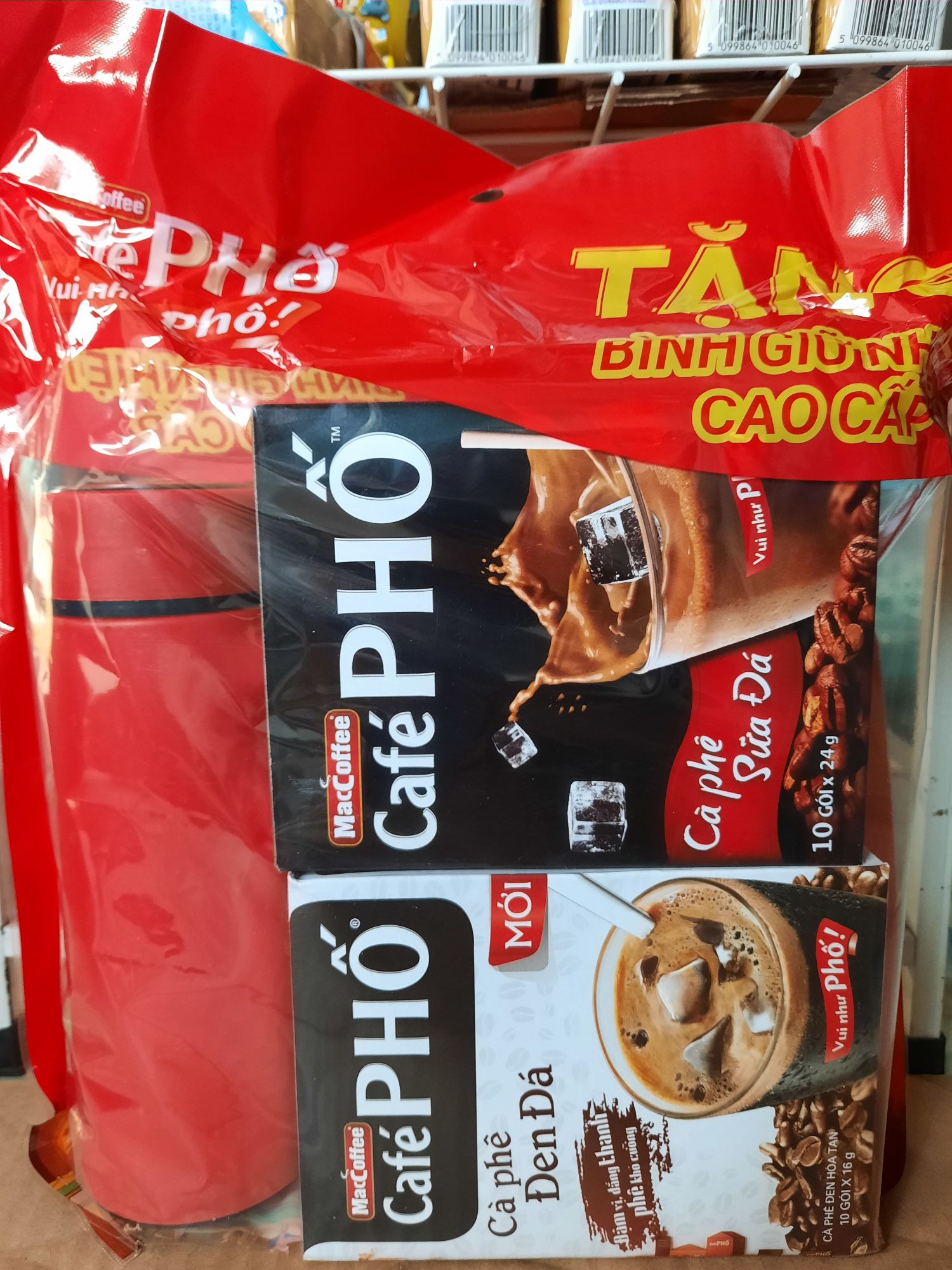 Combo cà phê PHỐ đen đá+ sữa đá tặng 1 bình giữ nhiệt