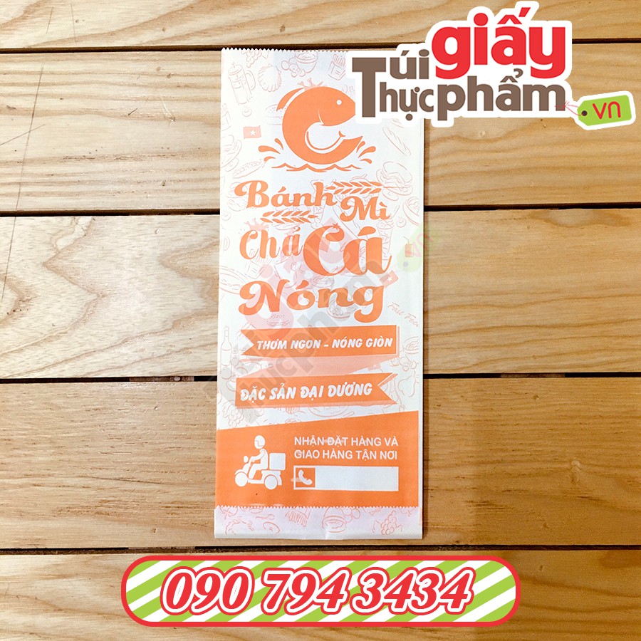 [Giá gốc]1000 Túi Bánh Mì Chả Cá Nóng (Fort - In Sẵn)