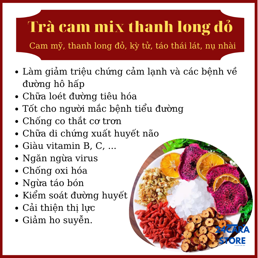 [Dùng thử] trà hoa quả mix 1 gói nhỏ thơm ngon, tốt cho sức khỏe