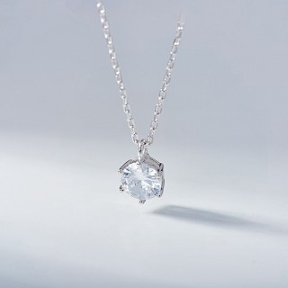 Dây chuyền bạc nữ đính đá mặt tròn hot trend OMZI Jewelry - ATJ6545M thumbnail