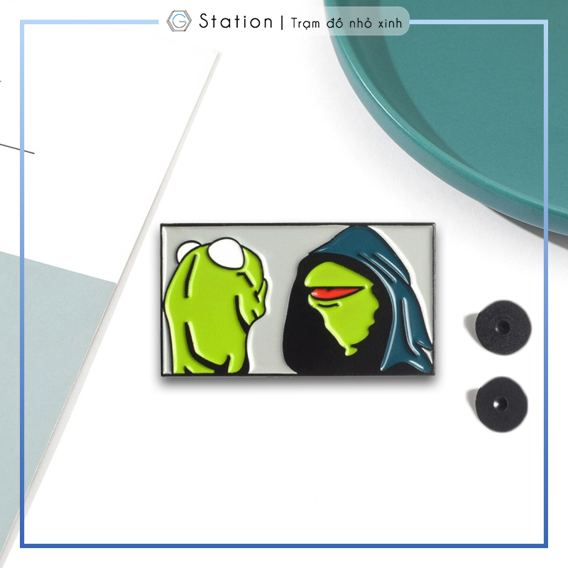 Green frog Enamel Pin Brooch - GC213