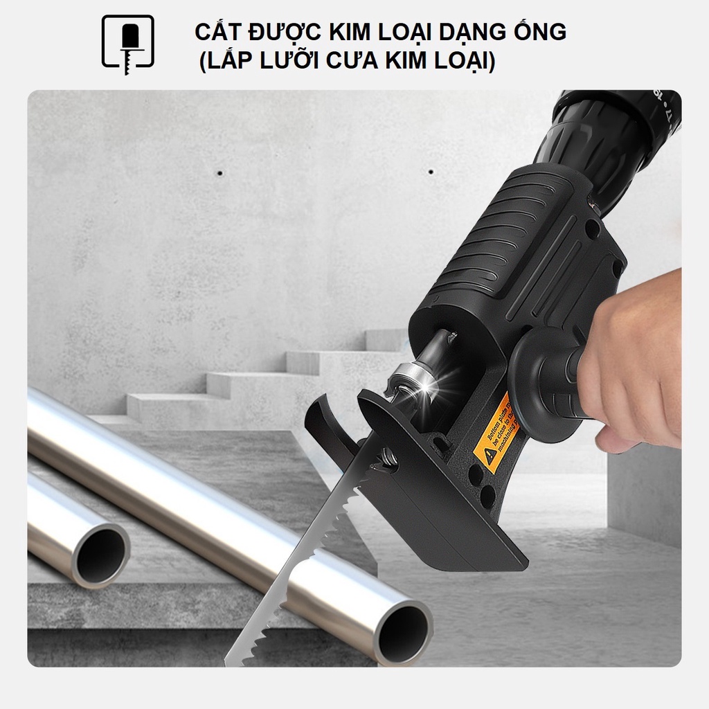 [Rẻ vô địch] BỘ CHUYỂN ĐỔI MÁY KHOAN THÀNH MÁY CƯA ( LẮP ĐƯỢC CHO CẢ KHOAN PIN , KHOAN ĐIỆN)