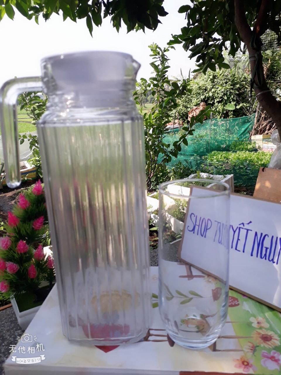 [HCM]BÌNH THỦY TINH KÈM LY DUNG TÍCH 1L