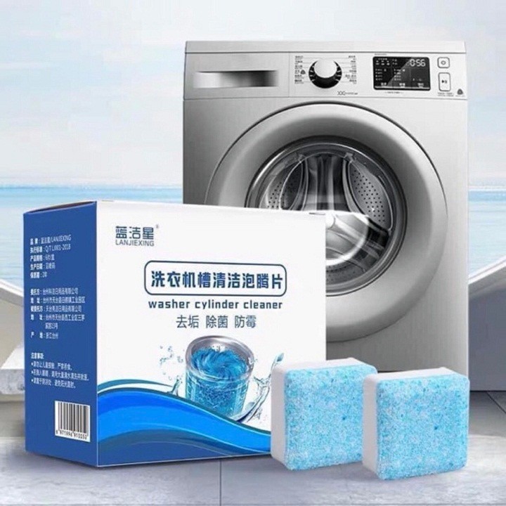 [Hoàn Tiền 10%] [Có Video] Hộp 12 viên tẩy vệ sinh diệt khuẩn lồng máy giặt LANJIEXING BH774