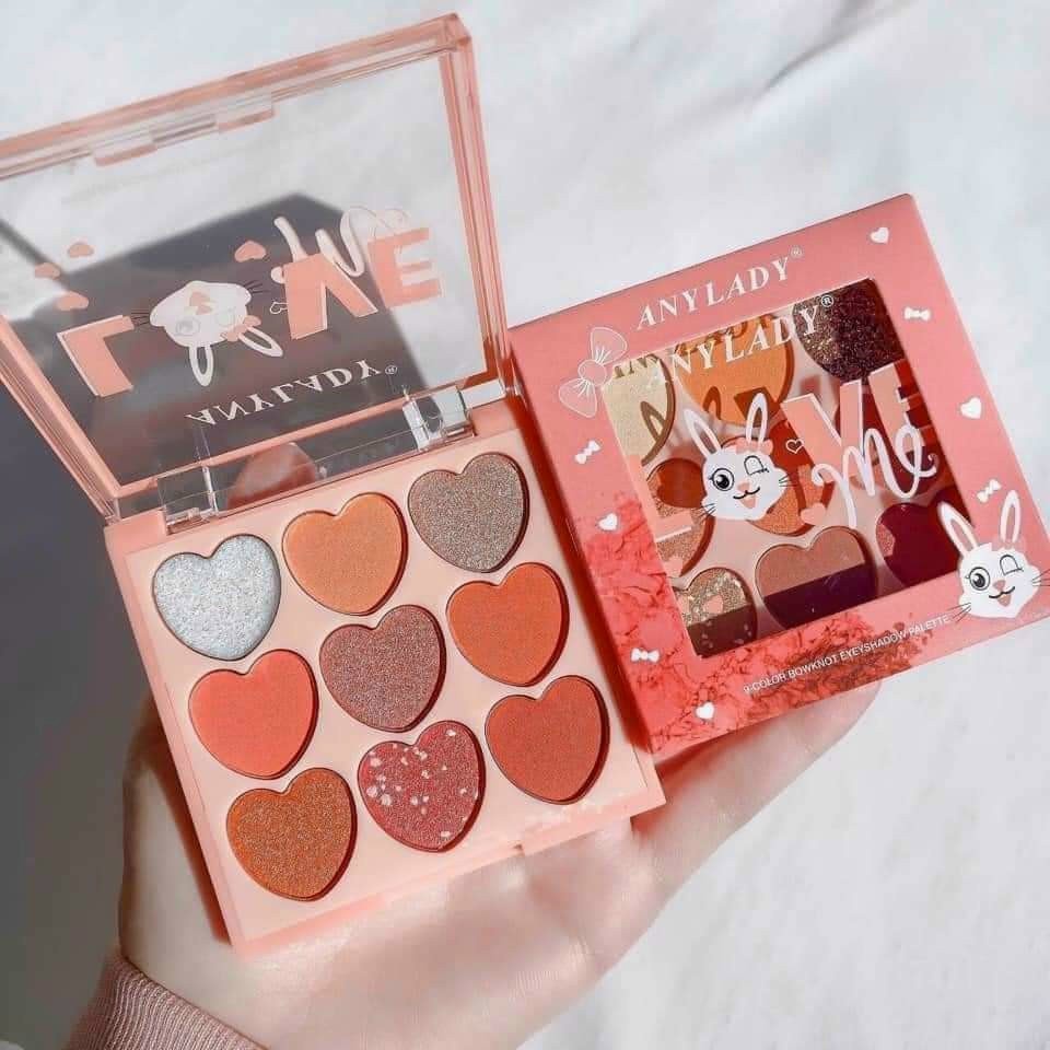 Bảng phấn mắt 9 ô trái tim ANYLADY