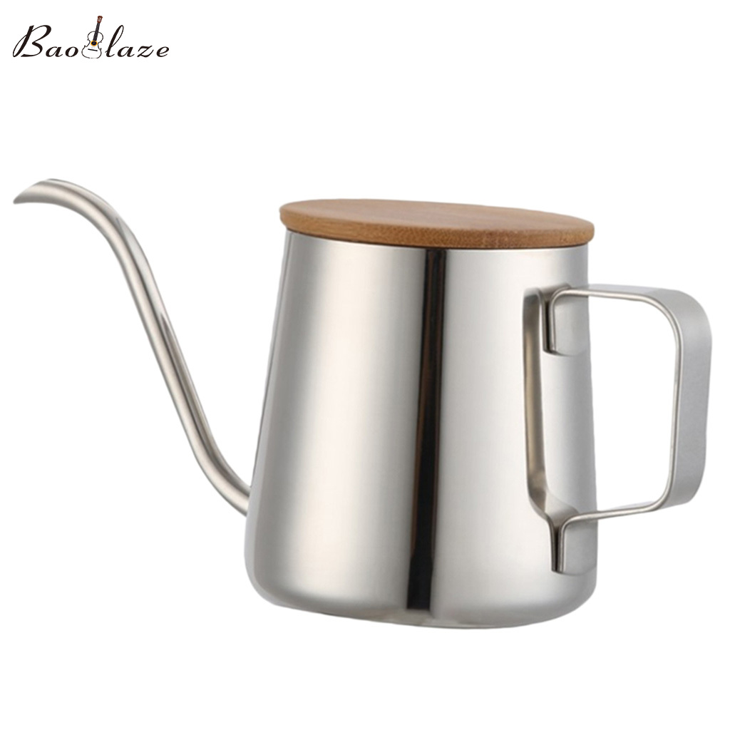 Baoblaze Gooseneck Hand Drip Coffee Pot Stainless Steel Pour Over Tea Kettle