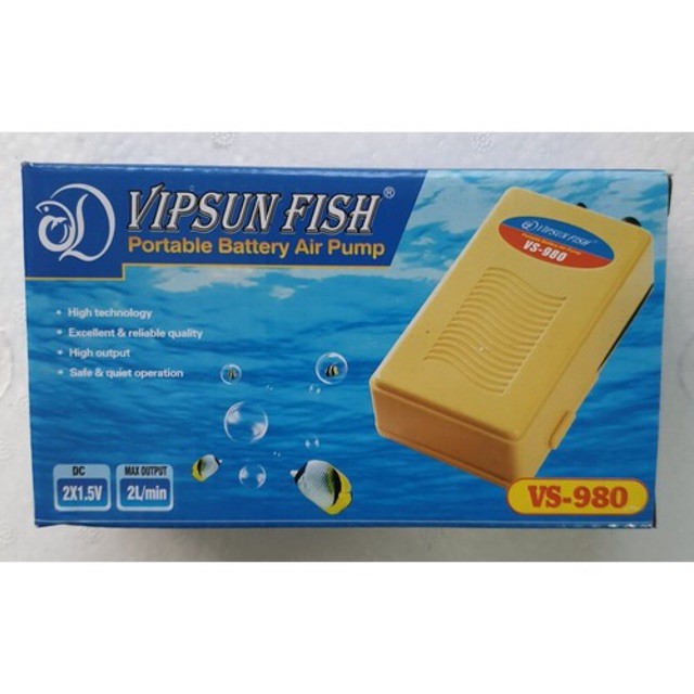 Máy sủi oxy pin Vipsun 980 - HÀNG CÔNG TY