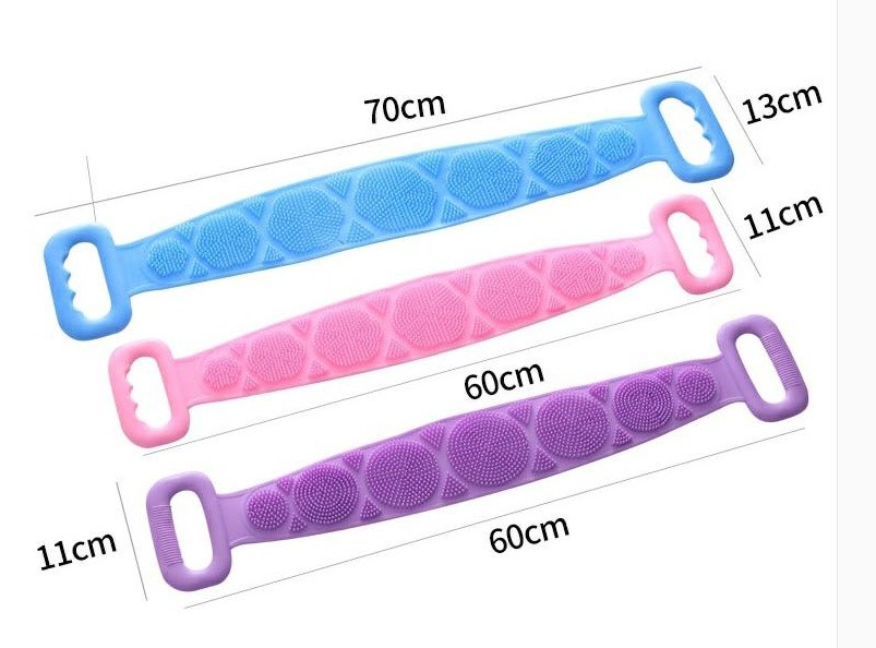 DÂY TẮM CHÀ LƯNG 2 MẶT, DỤNG CỤ CHÀ LƯNG, CỌ TẮM SILICONE