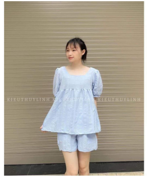 Set babydoll bầu đũi xốp hàn nhăn(kèm ảnh thật ở cuối)