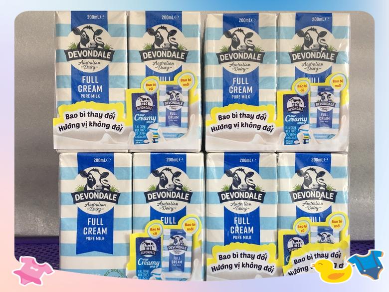 Sữa tươi nguyên kem Devondale nhập khẩu từ Úc 24 hộp 200ml