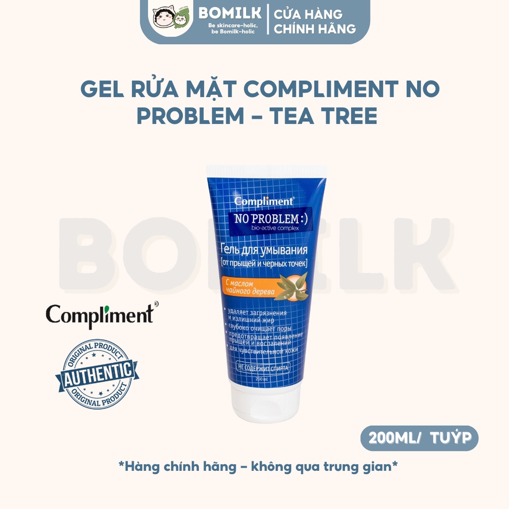 Gel rửa mặt Compliment No Problem - làm sạch da sâu, giảm mụn