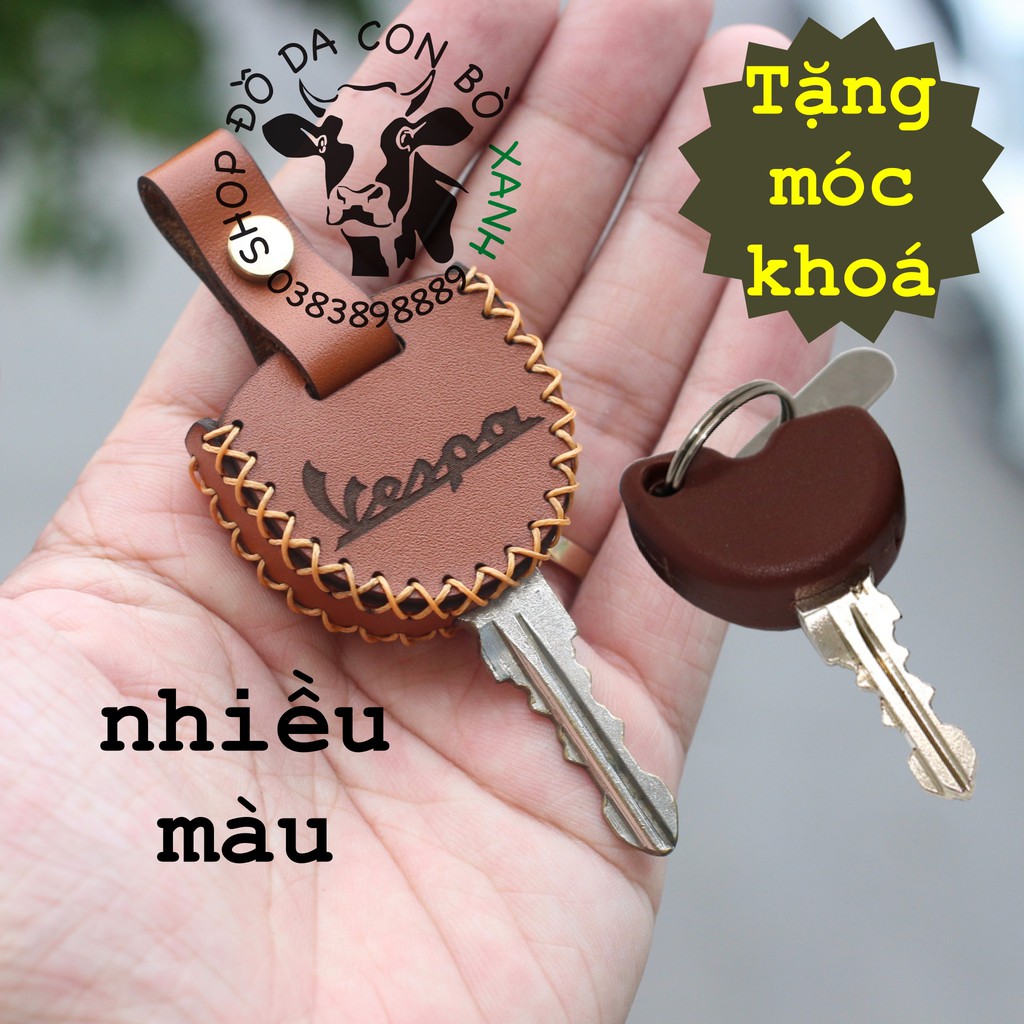 Bao Da Chìa Khóa Vespa, Piaggio Handmade Da