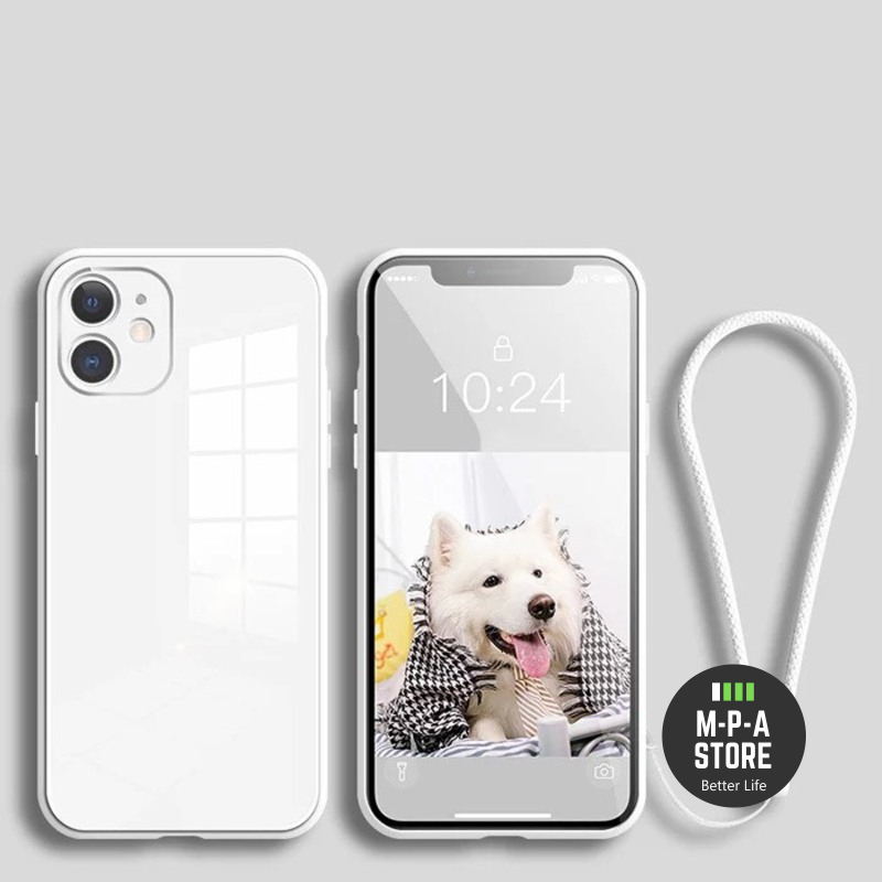 Ốp lưng tráng gương logo Táo dành cho iphone 6/6plus/6s/6splus/7/7plus/8/8plus/x/xr/xs/11/12/13/pro/max/promax