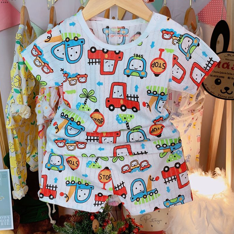 Bộ cotton giấy siêu mát cho bé 4-16kg