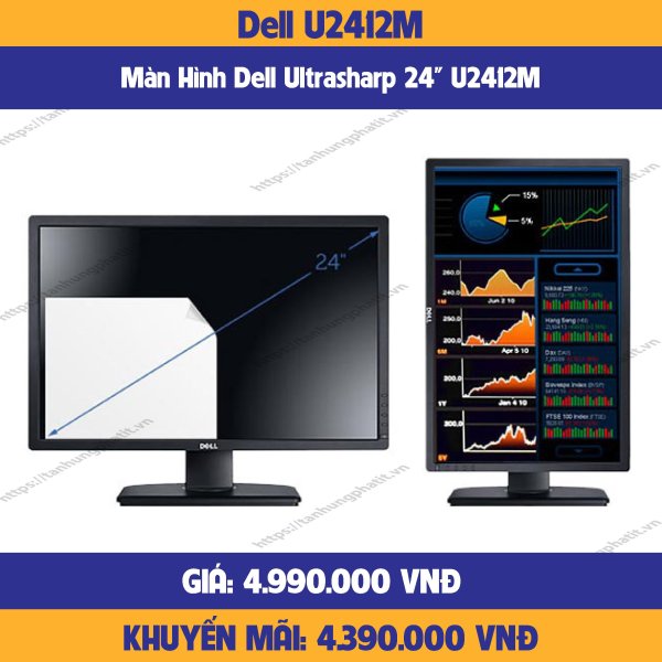 Bảng giá Màn Hình Dell Ultrasharp 24 U2412M-hàng mới 100%-chính hãng Phong Vũ