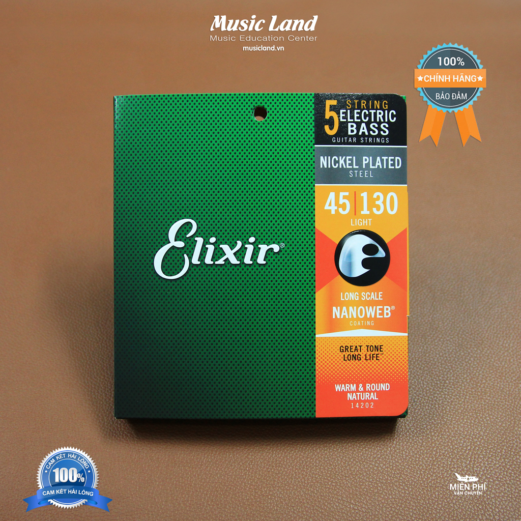 Dây Đàn Guitar Bass Điện Elixir 14202 – Chính Hãng
