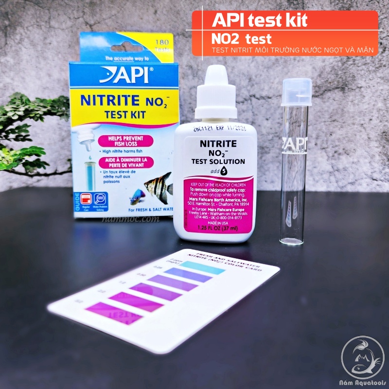 API - Nitrite (NO2) Test Kit | Bộ Test Nitrit NO2 Cho Hồ Cá Nước Mặn và Nước Ngọt
