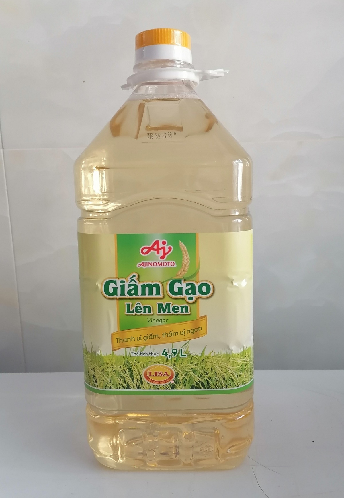 [BÌNH LỚN 4.9 Lít] GIẤM GẠO LÊN MEN Lisa [VN] AJINOMOTO Rice Vinegar
