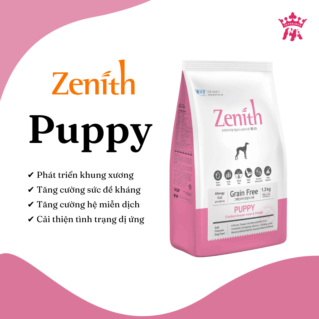 Thức ăn hạt mềm Zenith dành cho chó con - T3 PETS SHOP