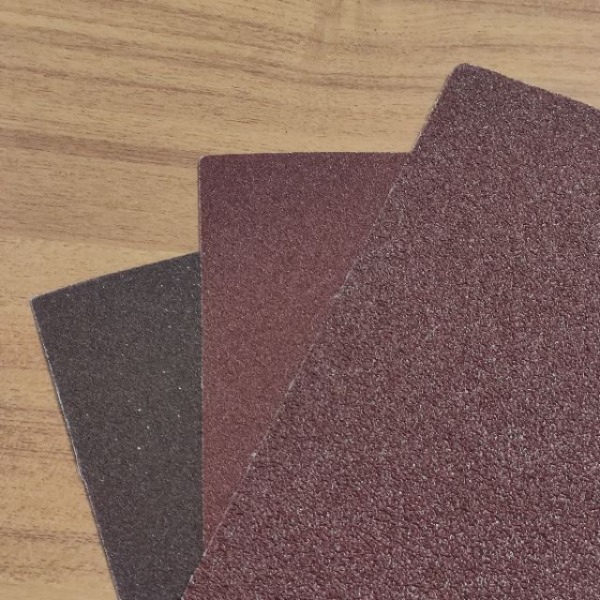 3 Sheets Fabric Sandpaper No. 1 2 3 Grit Level P36 P60 P100 Size 27X21Cm for Sanding Wood, Metal, Walls, Plastic