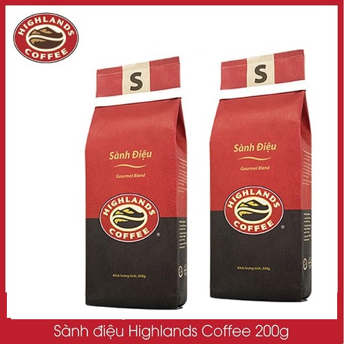 [HCM][Mua 1 tặng 1 gói] Cà phê Rang xay Sành Điệu Highland Coffee 200g