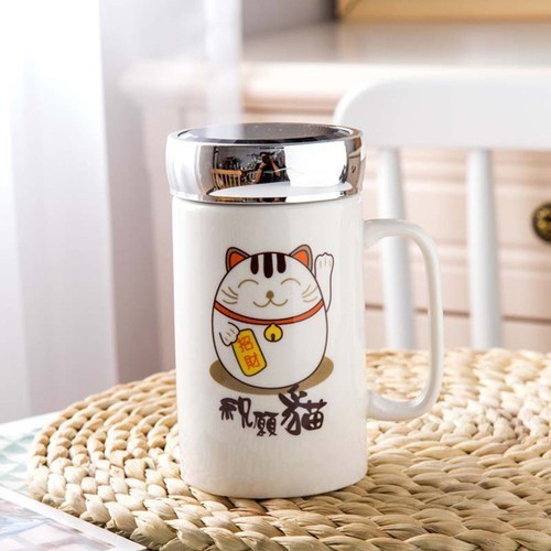 Cốc ly sứ giữ nhiệt có nắp đậy