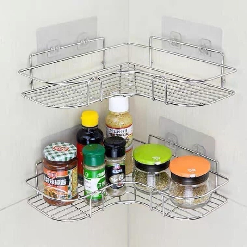 Kệ góc Inox không rỉ dán tường chắc chắn bền đẹp