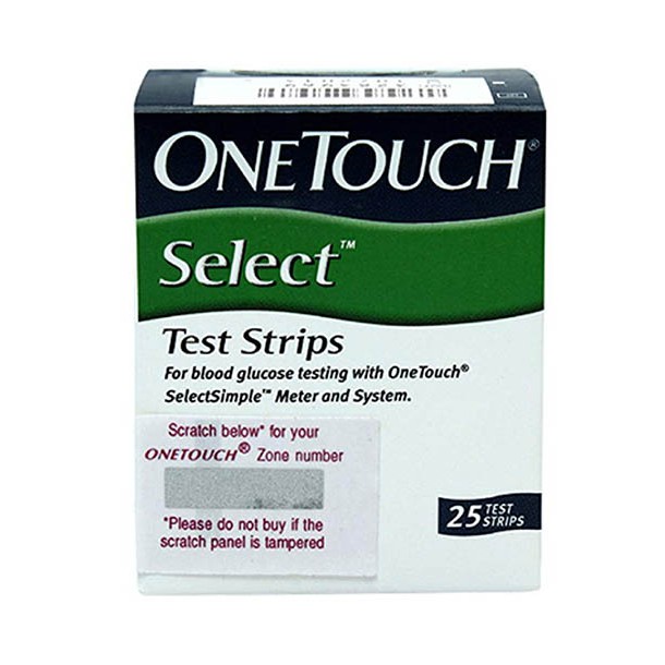 [HCM]Que thử tiểu đường Onetouch Select 25 que