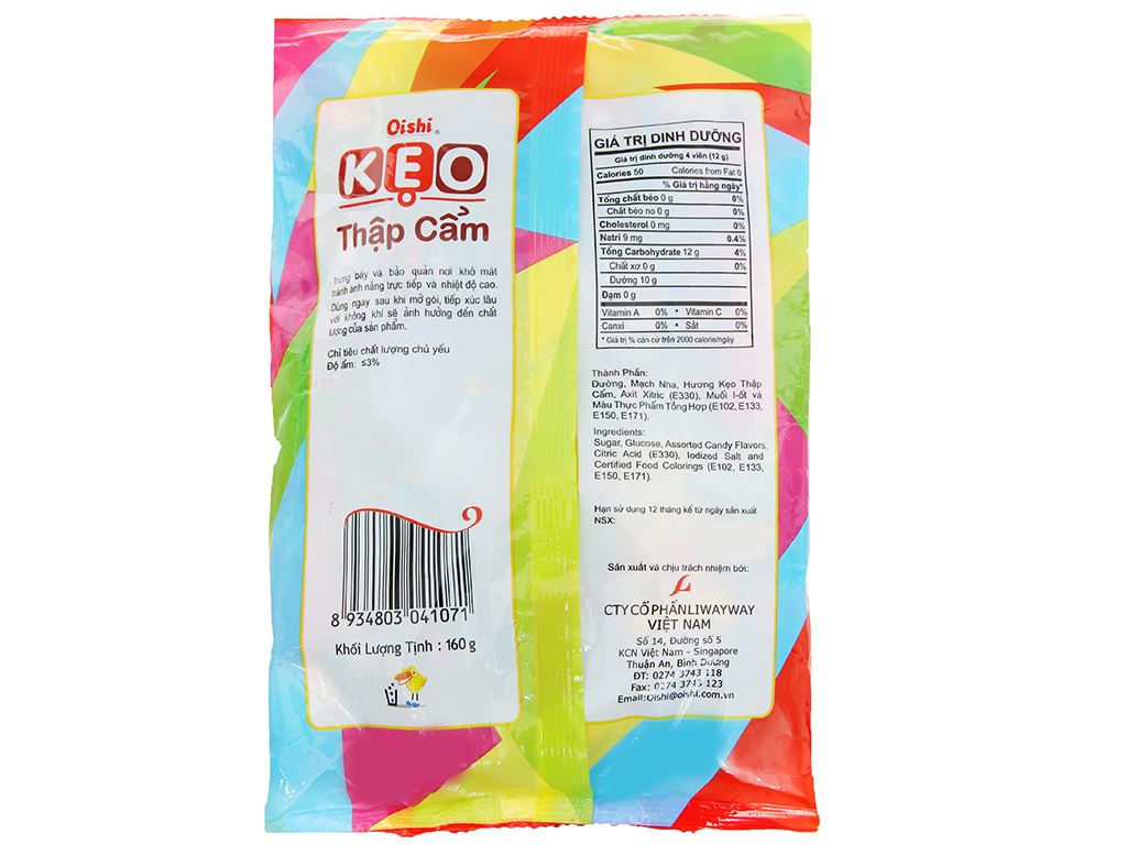 KẸO OISHI THẬP CẨM / BẠC HÀ / CHANH/ ỔI GÓI 145GR - 41071