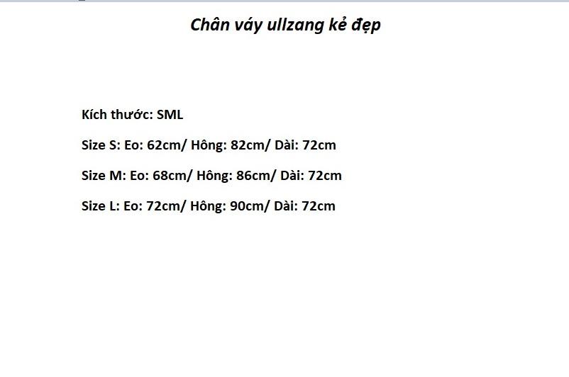 Chân váy ullzang kẻ đẹp