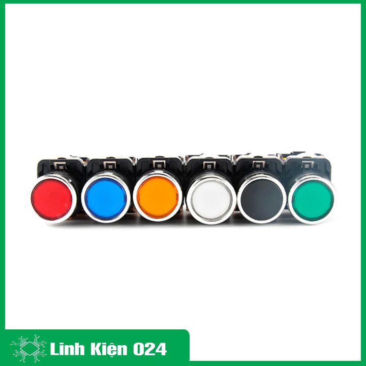 Nút nhấn đề giữ có đèn LA38 380V 10A 2 thường mở