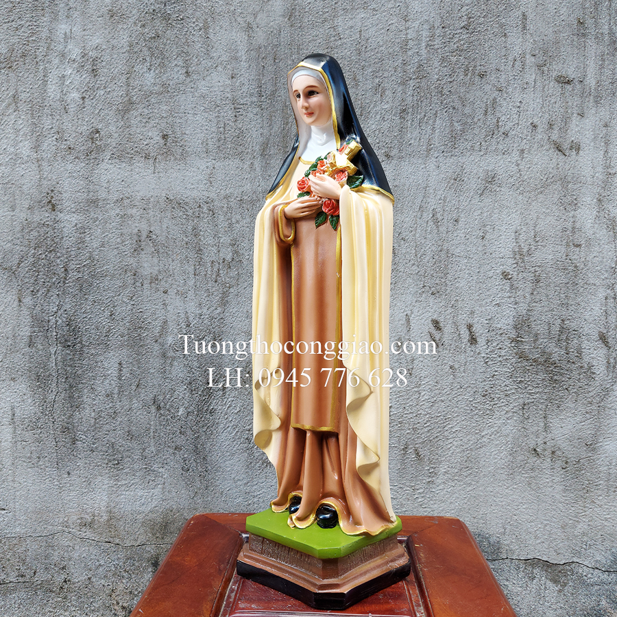 Tượng bà Thánh Teresa 50cm composite