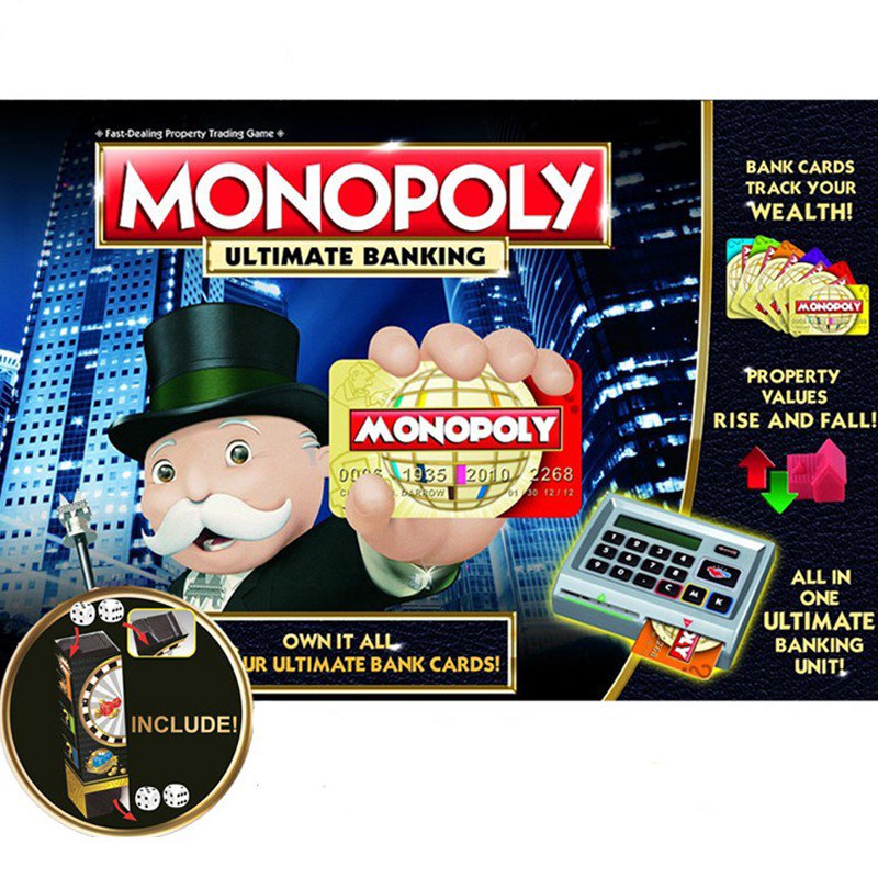 [Hoàn tiền 10%][Hoàn tiền 6%]Cờ tỷ phú Monopoly Ultimate Banking , Monopoly Here & Now The World Edition