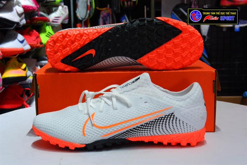 GIÀY đá bóng Vapor 13 Pro TF - Trắng cam