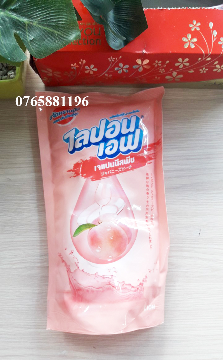Combo 3 túi Nước rửa chén Lipon Đào 500ml