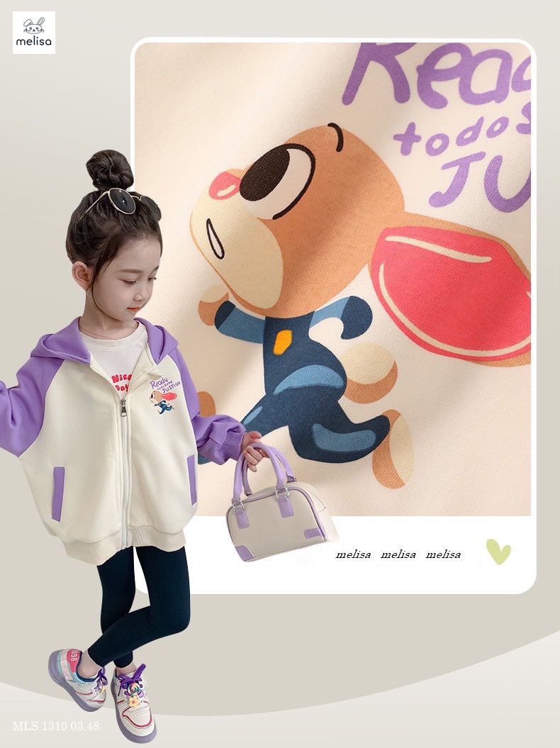 [NEW ARRIVAL] SÉT ÁO KHOÁC BÉ GÁI IN HÌNH CHÚ GẤU